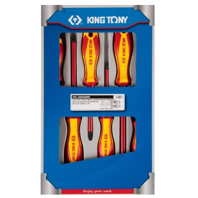 KING TONY Набор отверток, диэлектрические, 6 предметов KING TONY Набор отверток, диэлектрические, 6 предметов