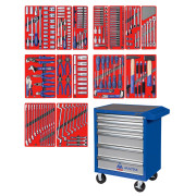 Набор инструментов "ЛИДЕР" в синей тележке, 270 предметов МАСТАК 52-06270B