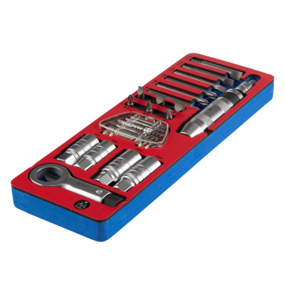 Набор демонтажный с ударной отверткой, ложемент, 24 предмета МАСТАК 5-19424 Набор демонтажный с ударной отверткой, ложемент, 24 предмета МАСТАК 5-19424