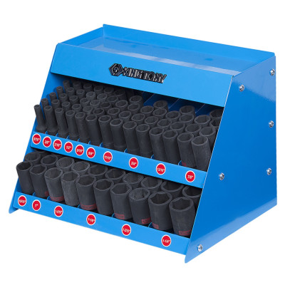 Стенд с ударными глубокими торцевыми головками 1/2", 5/16"-1&1/4", серия 4435S, 110 предметов KING TONY 4466SP Стенд с ударными глубокими торцевыми головками 1/2", 5/16"-1&1/4", серия 4435S, 110 предметов KING TONY 4466SP