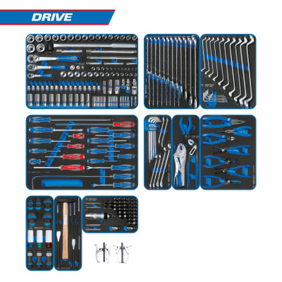 Набор инструментов "DRIVE" для тележки, 10 ложементов, 251 предмет KING TONY 934-251MRVD Набор инструментов "DRIVE" для тележки, 10 ложементов, 251 предмет KING TONY 934-251MRVD