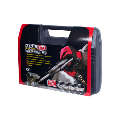 MIGHTY SEVEN Пневмозубило 10 мм, 3200 уд/мин, с набором насадок, 7 предметов MIGHTY SEVEN Пневмозубило 10 мм, 3200 уд/мин, с набором насадок, 7 предметов