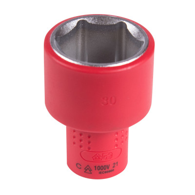 KING TONY Головка торцевая диэлектрическая шестигранная 1/2", 30 мм KING TONY Головка торцевая диэлектрическая шестигранная 1/2", 30 мм