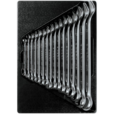 Набор комбинированных ключей, ложемент, 16 предметов KING TONY 9-1216MR03 Набор комбинированных ключей, ложемент, 16 предметов KING TONY 9-1216MR03