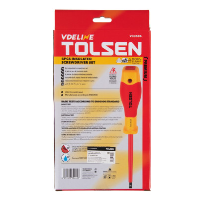 TOLSEN Набор отверток диэлектрических, 6 предметов TOLSEN Набор отверток диэлектрических, 6 предметов