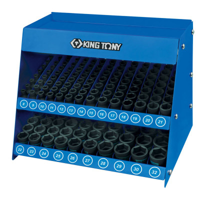 Стенд с ударными торцевыми головками 1/2", 8-32 мм, серия 4535М, 158 предметов KING TONY 4472MP Стенд с ударными торцевыми головками 1/2", 8-32 мм, серия 4535М, 158 предметов KING TONY 4472MP