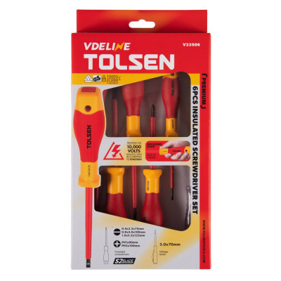 TOLSEN Набор отверток диэлектрических, 6 предметов TOLSEN Набор отверток диэлектрических, 6 предметов
