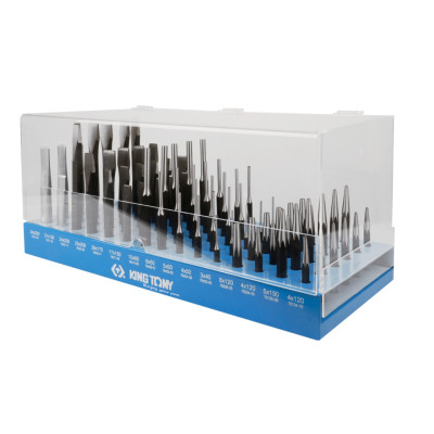 Стенд с зубилами, кернерами, выколотками и бородками, 90 предметов KING TONY 1090PR1 Стенд с зубилами, кернерами, выколотками и бородками, 90 предметов KING TONY 1090PR1