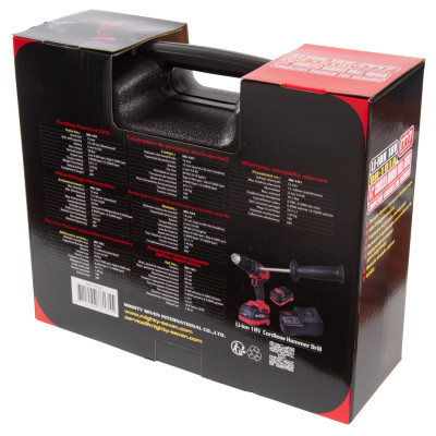 MIGHTY SEVEN Аккумуляторная дрель-шуруповерт 18 В, ударная, кейс MIGHTY SEVEN Аккумуляторная дрель-шуруповерт 18 В, ударная, кейс