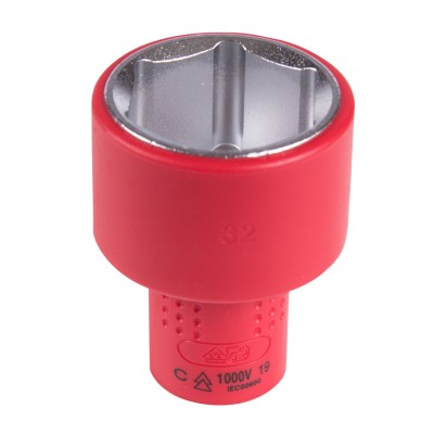 KING TONY Головка торцевая диэлектрическая шестигранная 1/2", 32 мм KING TONY Головка торцевая диэлектрическая шестигранная 1/2", 32 мм