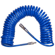 KING TONY Шланг пневматический спиральный 8х12 мм, 20 м, полиуретановый, фитинги