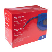 МАСТАК Шланг пневматический 8х12 мм, 20 м, на автоматической катушке, полиуретановый, резьба 1/4"