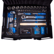 KING TONY Набор инструментов универсальный, пластиковый ящик, 112 предметов