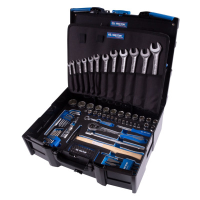 KING TONY Набор инструментов универсальный, пластиковый ящик, 112 предметов KING TONY Набор инструментов универсальный, пластиковый ящик, 112 предметов