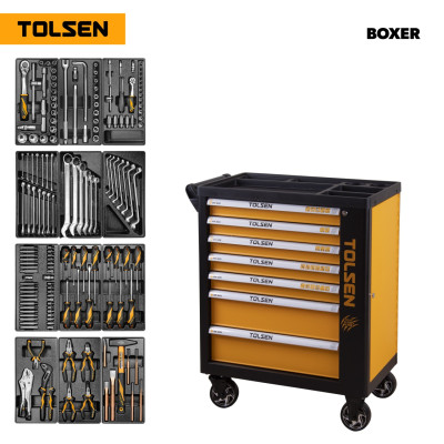 Набор инструментов "BOXER" в черной тележке, 157 предметов TOLSEN TT85415 Набор инструментов "BOXER" в черной тележке, 157 предметов TOLSEN TT85415