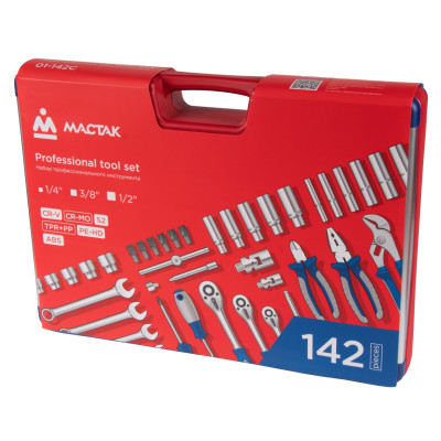МАСТАК Набор инструментов универсальный, 142 предмета МАСТАК Набор инструментов универсальный, 142 предмета