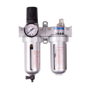 KING TONY Фильтр влагоотделитель с редуктором и лубрикатор 1/4", с манометром