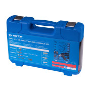 KING TONY Гайковерт пневматический ударный 1/2", 881 Нм, с комплектом головок, 17 предметов