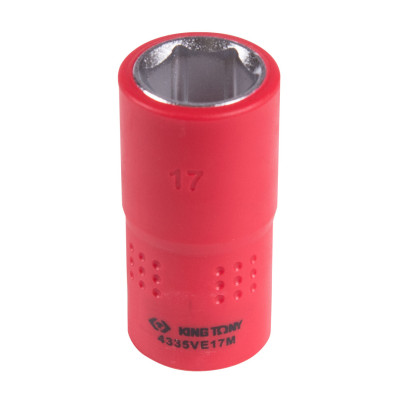 KING TONY Головка торцевая диэлектрическая шестигранная 1/2", 17 мм KING TONY Головка торцевая диэлектрическая шестигранная 1/2", 17 мм