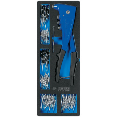 Заклепочник с набором заклепок, ложемент, 121 предмет KING TONY 9-21-20-07MRV Заклепочник с набором заклепок, ложемент, 121 предмет KING TONY 9-21-20-07MRV