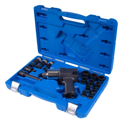 KING TONY Гайковерт пневматический ударный 1/2", 881 Нм, с комплектом головок, 17 предметов KING TONY Гайковерт пневматический ударный 1/2", 881 Нм, с комплектом головок, 17 предметов