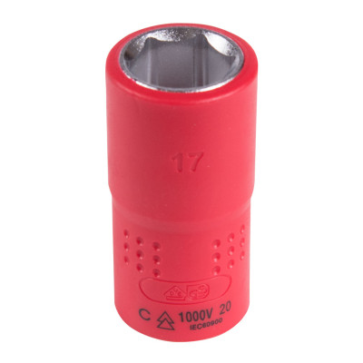 KING TONY Головка торцевая диэлектрическая шестигранная 1/2", 17 мм KING TONY Головка торцевая диэлектрическая шестигранная 1/2", 17 мм