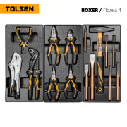 Набор инструментов "BOXER" для тележки, 12 ложементов, 157 предметов TOLSEN TT85415-157