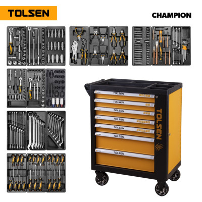 Набор инструментов "CHAMPION" в черной тележке, 239 предметов TOLSEN TT85416 Набор инструментов "CHAMPION" в черной тележке, 239 предметов TOLSEN TT85416