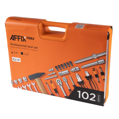 AFFIX Набор инструментов универсальный, 102 предмета AFFIX Набор инструментов универсальный, 102 предмета