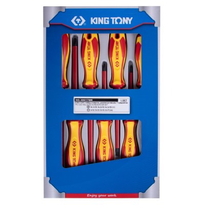 KING TONY Набор отверток, диэлектрические, 7 предметов KING TONY Набор отверток, диэлектрические, 7 предметов
