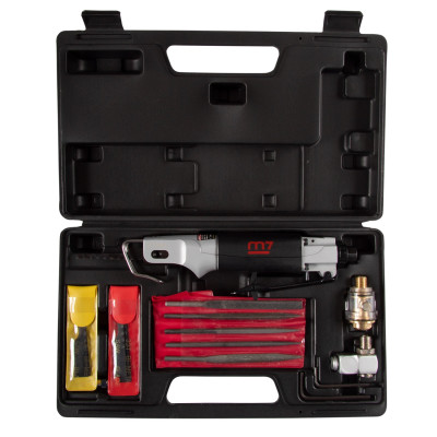 MIGHTY SEVEN Пневмолобзик 10 мм ход полотна, 9000 ход/мин, с набором принадлежностей, 22 предмета MIGHTY SEVEN Пневмолобзик 10 мм ход полотна, 9000 ход/мин, с набором принадлежностей, 22 предмета