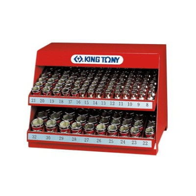 Стенд с торцевыми головками 1/2", 5/16"-1&1/4", серия 4335S, 136 предметов KING TONY 4572SR Стенд с торцевыми головками 1/2", 5/16"-1&1/4", серия 4335S, 136 предметов KING TONY 4572SR