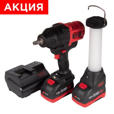 MIGHTY SEVEN Гайковерт аккумуляторный ударный 1/2", 1700 Нм, 18 В, кейс, в комплекте фонарь MIGHTY SEVEN Гайковерт аккумуляторный ударный 1/2", 1700 Нм, 18 В, кейс, в комплекте фонарь