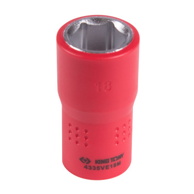 KING TONY Головка торцевая диэлектрическая шестигранная 1/2", 18 мм KING TONY Головка торцевая диэлектрическая шестигранная 1/2", 18 мм
