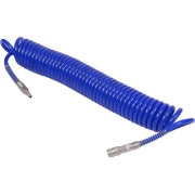 МАСТАК Шланг пневматический 10х15 мм, 10 м, спиральный, полиуретановый, фитинги