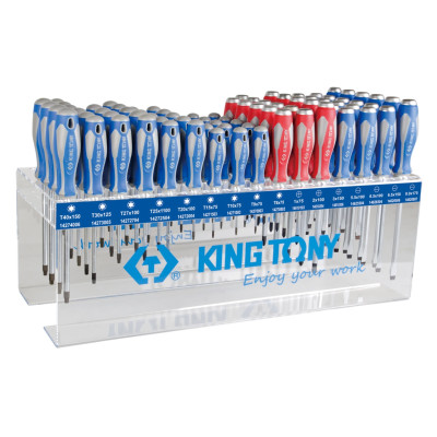Стенд с силовыми отвертками и отвертками TORX, серии 1461, 1462, 1427, 96 предметов KING TONY 31516MR Стенд с силовыми отвертками и отвертками TORX, серии 1461, 1462, 1427, 96 предметов KING TONY 31516MR