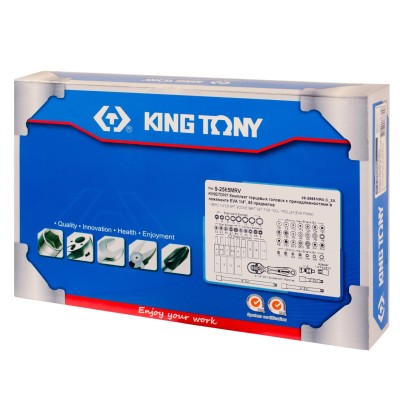 Набор торцевых головок 1/4" с принадлежностями, ложемент, 65 предметов KING TONY 9-2565MRV Набор торцевых головок 1/4" с принадлежностями, ложемент, 65 предметов KING TONY 9-2565MRV