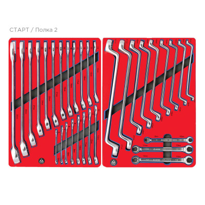 Набор инструментов "СТАРТ" для тележки, 7 ложементов, 161 предмет МАСТАК 5-00161 Набор инструментов "СТАРТ" для тележки, 7 ложементов, 161 предмет МАСТАК 5-00161