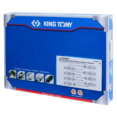 Набор отверток, ложемент, 10 предметов KING TONY 9-31110MRV Набор отверток, ложемент, 10 предметов KING TONY 9-31110MRV