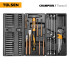 Набор инструментов "CHAMPION" для тележки, 18 ложементов, 239 предметов TOLSEN TT85416-239 Набор инструментов "CHAMPION" для тележки, 18 ложементов, 239 предметов TOLSEN TT85416-239
