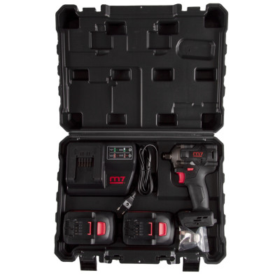 MIGHTY SEVEN Гайковерт аккумуляторный ударный 1/2", 900 Нм, 18 В, укороченный, 4 предмета, кейс MIGHTY SEVEN Гайковерт аккумуляторный ударный 1/2", 900 Нм, 18 В, укороченный, 4 предмета, кейс