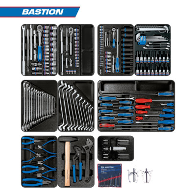Набор инструментов "BASTION" для тележки, 10 ложементов, 204 предмета KING TONY 946-100MRD-MT Набор инструментов "BASTION" для тележки, 10 ложементов, 204 предмета KING TONY 946-100MRD-MT