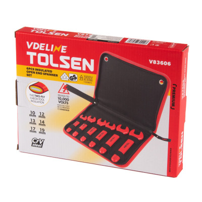 TOLSEN Набор инструментов диэлектрических, 6 предметов, в футляре на молнии TOLSEN Набор инструментов диэлектрических, 6 предметов, в футляре на молнии