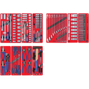 Набор инструментов "СТАНДАРТ" для тележки, 10 ложементов, 186 предметов МАСТАК 5-00186