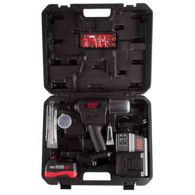 MIGHTY SEVEN Заклепочник аккумуляторный 2,4-6,4 мм, 18 В, 3 предмета, кейс MIGHTY SEVEN Заклепочник аккумуляторный 2,4-6,4 мм, 18 В, 3 предмета, кейс