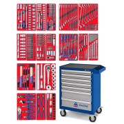 Набор инструментов "ЭКСПЕРТ" в синей тележке, 323 предмета МАСТАК 52-07323B