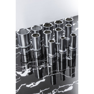 Набор глубоких головок 1/2”, шестигранные, ложемент, 12 предметов МАСТАК 5-014012 Набор глубоких головок 1/2”, шестигранные, ложемент, 12 предметов МАСТАК 5-014012