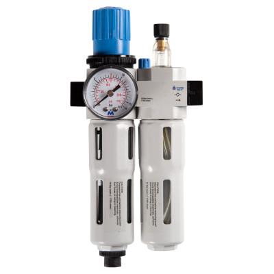 МАСТАК Фильтр влагоотделитель с редуктором и лубрикатор 1/4", с манометром МАСТАК Фильтр влагоотделитель с редуктором и лубрикатор 1/4", с манометром
