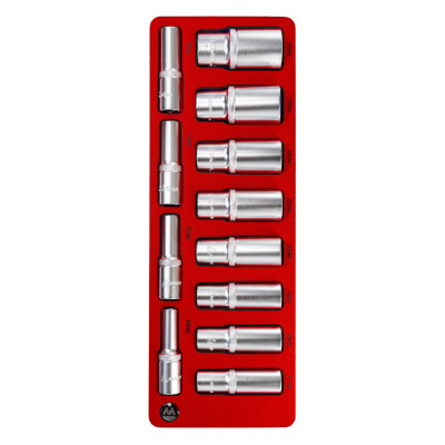 Набор глубоких головок 1/2”, шестигранные, ложемент, 12 предметов МАСТАК 5-014012 Набор глубоких головок 1/2”, шестигранные, ложемент, 12 предметов МАСТАК 5-014012