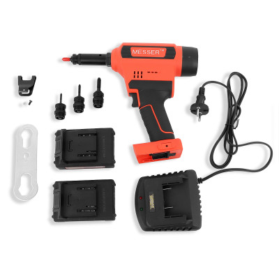 Аккумуляторный резьбовой заклепочник Messer M3000 с электронной системой настройки сжатия и счетчиком Аккумуляторный резьбовой заклепочник Messer M3000 с электронной системой настройки сжатия и счетчиком